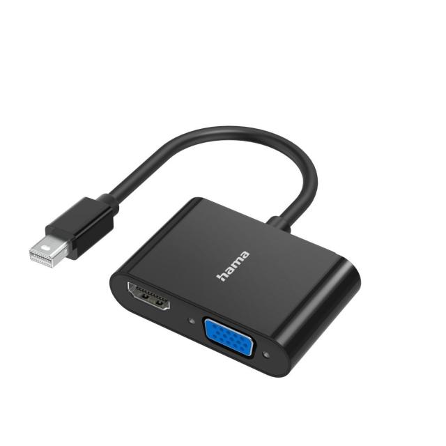 HAMA Видео адаптер 2 в 1, Mini Displayport към VGA & HDMI, Ultra-HD 4K