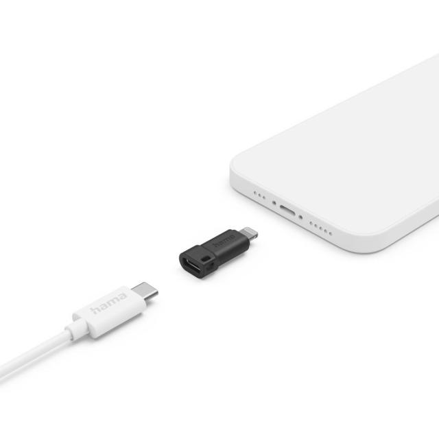 HAMA адаптер USB Type-C  към Apple Lightning Plug, черен