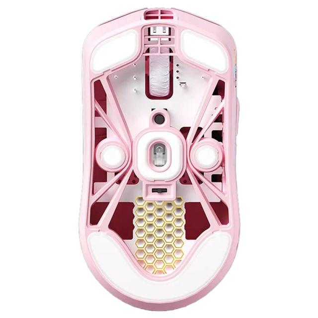 Геймърска мишка Lamzu MAYA X 8K, оптична, 30 000 dpi, Wireless, Light Pink