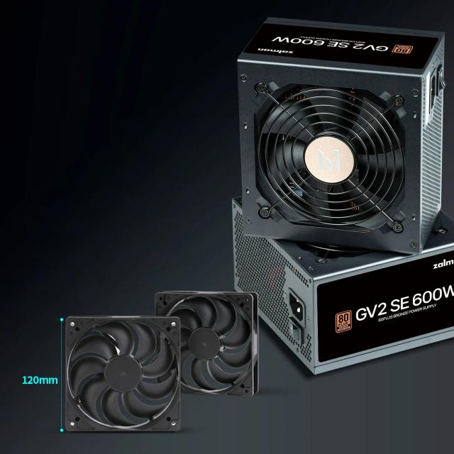 Захранване Zalman ZM600-GV2 SE 600W, Active PFC, 80 PLUS BRONZE