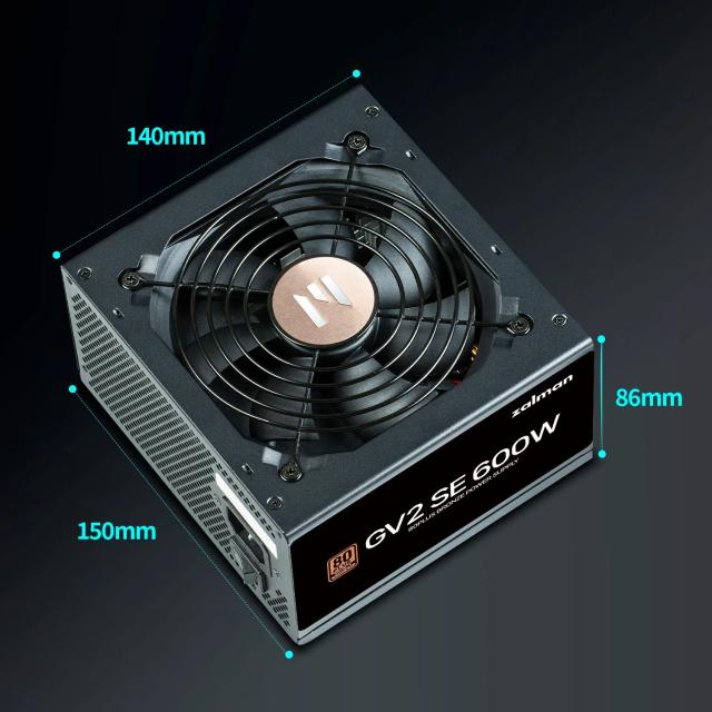Захранване Zalman ZM600-GV2 SE 600W, Active PFC, 80 PLUS BRONZE