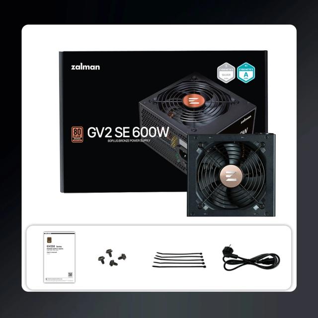 Захранване Zalman ZM600-GV2 SE 600W, Active PFC, 80 PLUS BRONZE