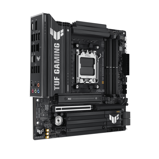 Дънна платка ASUS TUF GAMING B850M-PLUS, AM5, 4x DDR5, 3x M.2, 4x SATA 6Gb/s, HDMI, DP, Micro-ATX