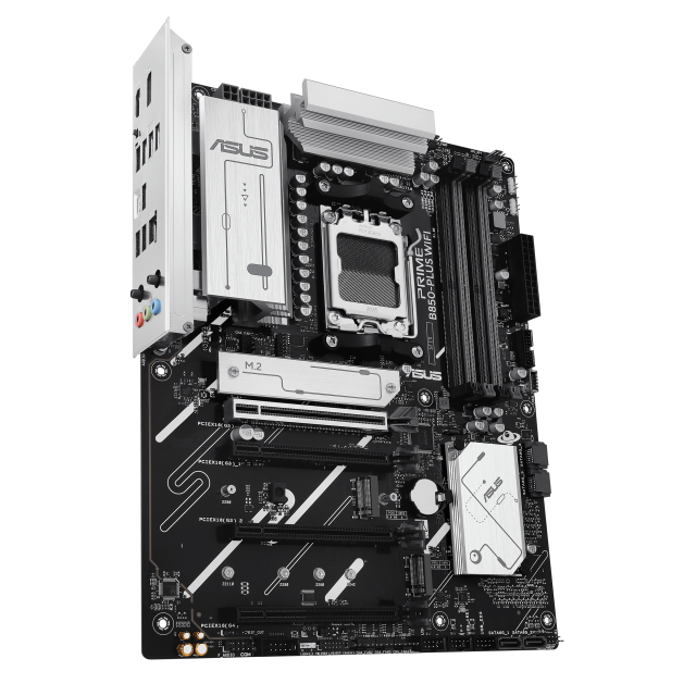 Дънна платка ASUS PRIME B850-PLUS WIFI 6E, AM5, 4x DDR5, 3x M.2, 4x SATA 6Gb/s, WIFI 6E, Bluetooth v5.3, HDMI, DP, ATX