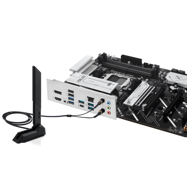Дънна платка ASUS PRIME B850-PLUS WIFI 6E, AM5, 4x DDR5, 3x M.2, 4x SATA 6Gb/s, WIFI 6E, Bluetooth v5.3, HDMI, DP, ATX