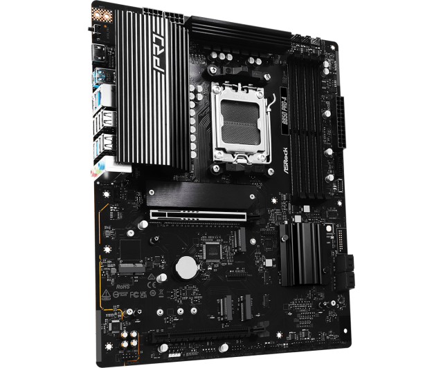 Дънна платка ASRock B850 PRO-A, AM5, 4x DDR5, 4x M.2, 4x SATA 6Gb/s, HDMI, DP, ATX