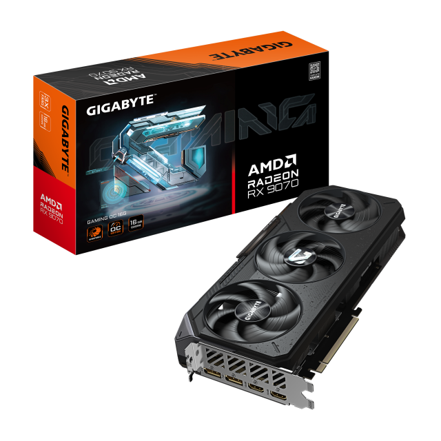 Видео карта GIGABYTE RADEON RX 9070 GAMING OC 16GB GDDR6, 256-bit, 2x HDMI, 3x DP