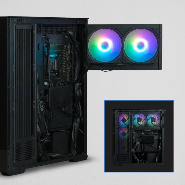 Кутия Zalman P40 Prism White, Middle Tower, Tempered Glass, 1 x USB 3.1 Type-C, 1 x USB 3.0, 1 x HD Audio, ATX / mATX / Mini-ITX