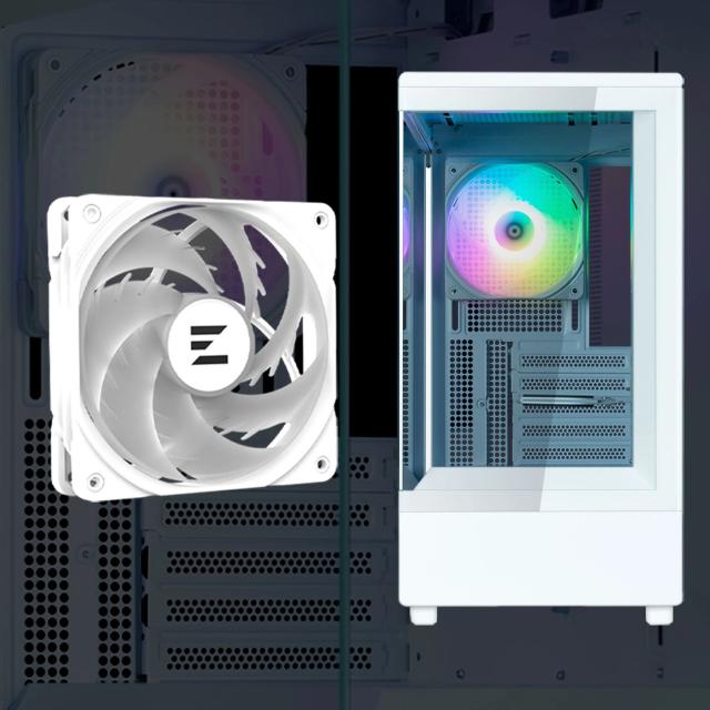 Кутия Zalman P10 White, Mini Tower, Tempered Glass, 1 x USB 3.1 Type-C, 1 x USB 3.0, 1 x HD Audio, mATX / Mini-ITX