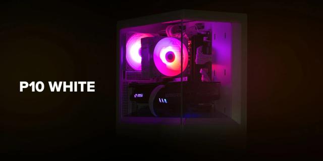 Кутия Zalman P10 White, Mini Tower, Tempered Glass, 1 x USB 3.1 Type-C, 1 x USB 3.0, 1 x HD Audio, mATX / Mini-ITX
