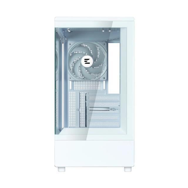 Кутия Zalman P10 White, Mini Tower, Tempered Glass, 1 x USB 3.1 Type-C, 1 x USB 3.0, 1 x HD Audio, mATX / Mini-ITX