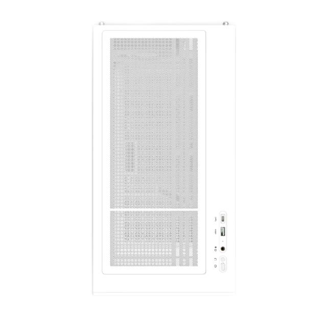 Кутия Zalman P10 White, Mini Tower, Tempered Glass, 1 x USB 3.1 Type-C, 1 x USB 3.0, 1 x HD Audio, mATX / Mini-ITX