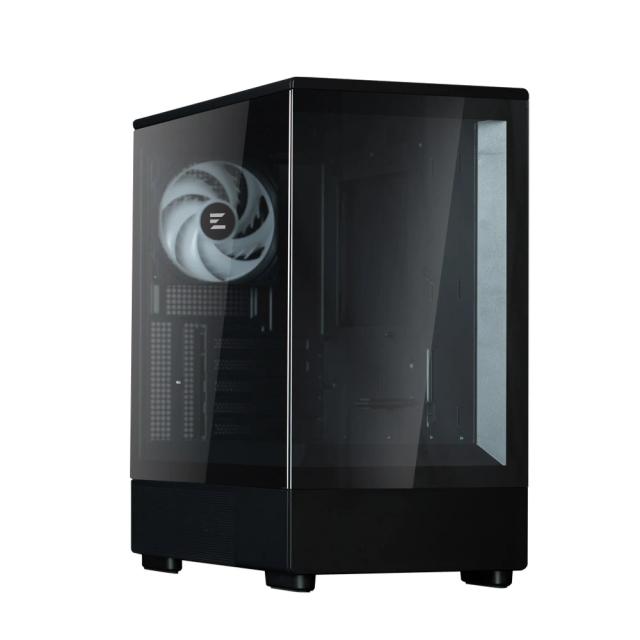 Кутия Zalman P10 Black, Mini Tower, Tempered Glass, 1 x USB 3.1 Type-C, 1 x USB 3.0, 1 x HD Audio, mATX / Mini-ITX