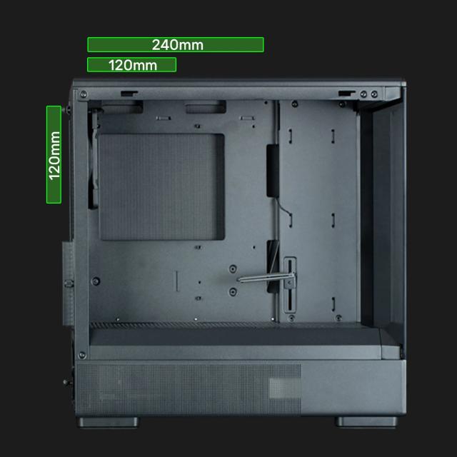 Кутия Zalman P10 Black, Mini Tower, Tempered Glass, 1 x USB 3.1 Type-C, 1 x USB 3.0, 1 x HD Audio, mATX / Mini-ITX
