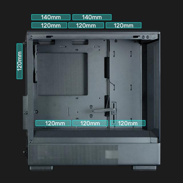 Кутия Zalman P10 Black, Mini Tower, Tempered Glass, 1 x USB 3.1 Type-C, 1 x USB 3.0, 1 x HD Audio, mATX / Mini-ITX