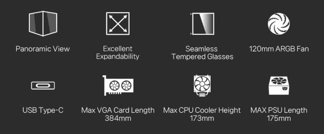 Кутия Zalman P10 Black, Mini Tower, Tempered Glass, 1 x USB 3.1 Type-C, 1 x USB 3.0, 1 x HD Audio, mATX / Mini-ITX