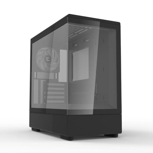 Кутия Zalman P10 Black, Mini Tower, Tempered Glass, 1 x USB 3.1 Type-C, 1 x USB 3.0, 1 x HD Audio, mATX / Mini-ITX
