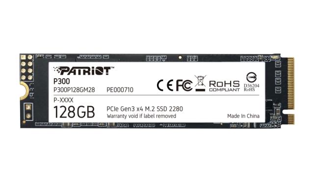 Patriot P310 128GB PCIe NVMe, M.2 2280, Read up 1700MB/s, Write up to 1500MB/s