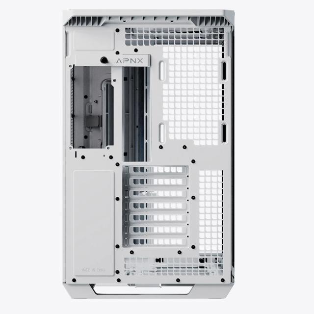 Кутия APNX V1 White, Middle Tower, 2x USB 3.2, 1x USB Тype-C, 1x HD Audio, ATX / Micro ATX / Mini-ITX
