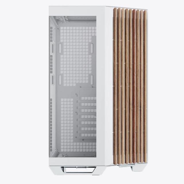 Кутия APNX V1-W - Wood, White, Middle Tower, 2x USB 3.2, 1x USB Тype-C, 1x HD Audio, ATX / Micro ATX / Mini-ITX