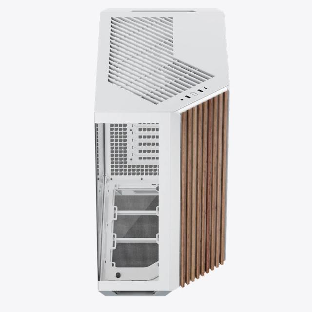 Кутия APNX V1-W - Wood, White, Middle Tower, 2x USB 3.2, 1x USB Тype-C, 1x HD Audio, ATX / Micro ATX / Mini-ITX