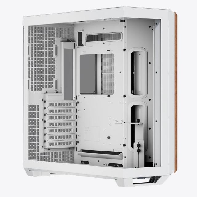 Кутия APNX V1-W - Wood, White, Middle Tower, 2x USB 3.2, 1x USB Тype-C, 1x HD Audio, ATX / Micro ATX / Mini-ITX