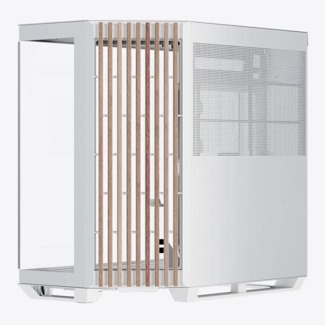 Кутия APNX V1-W - Wood, White, Middle Tower, 2x USB 3.2, 1x USB Тype-C, 1x HD Audio, ATX / Micro ATX / Mini-ITX