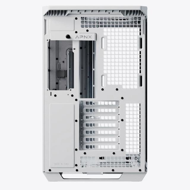 Кутия APNX V1-W - Wood, White, Middle Tower, 2x USB 3.2, 1x USB Тype-C, 1x HD Audio, ATX / Micro ATX / Mini-ITX