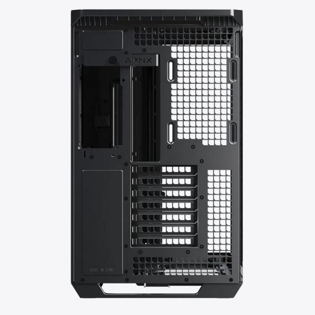 Кутия APNX V1-W - Wood, Black, Middle Tower, 2x USB 3.2, 1x USB Тype-C, 1x HD Audio, ATX / Micro ATX / Mini-ITX
