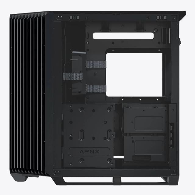 Кутия APNX V1 Black, Middle Tower, 2x USB 3.2, 1x USB Тype-C, 1x HD Audio, ATX / Micro ATX / Mini-ITX