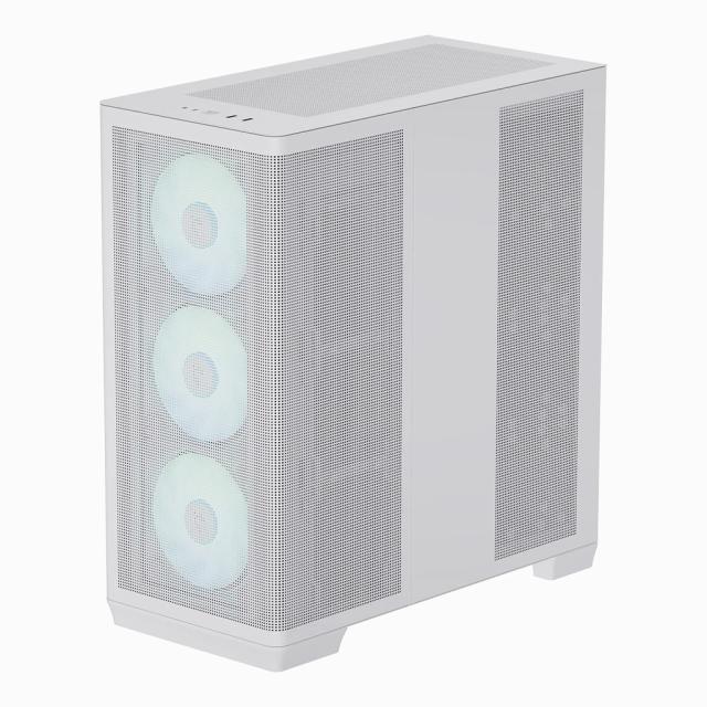 Кутия APNX C1-R - White, Middle Tower, 2x USB 3.0, 1x USB Тype-C, 1x HD Audio, ATX / Micro ATX / Mini-ITX