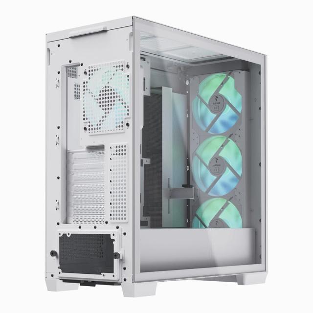 Кутия APNX C1-R - White, Middle Tower, 2x USB 3.0, 1x USB Тype-C, 1x HD Audio, ATX / Micro ATX / Mini-ITX
