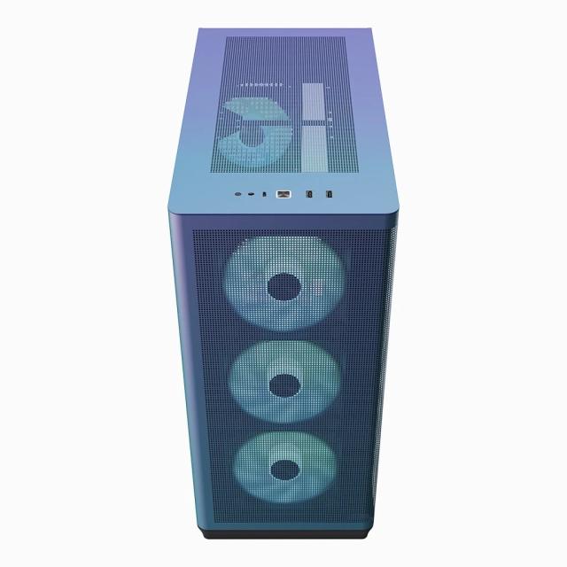Кутия APNX C1-R - ChromaFlair, Middle Tower, 2x USB 3.0, 1x USB Тype-C, 1x HD Audio, ATX / Micro ATX / Mini-ITX