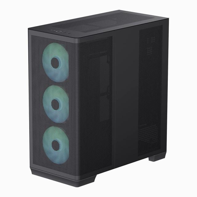 Кутия APNX C1-R - Black, Middle Tower, 2x USB 3.0, 1x USB Тype-C, 1x HD Audio, ATX / Micro ATX / Mini-ITX