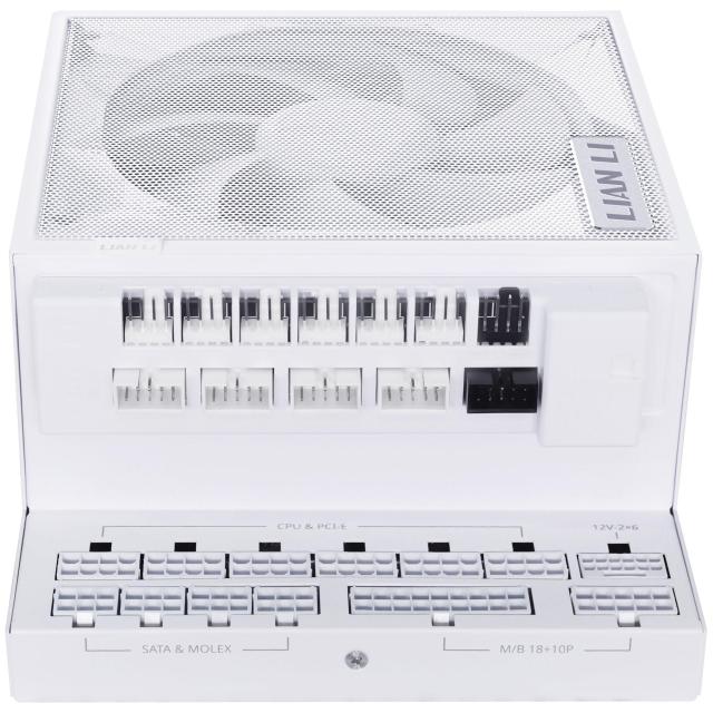 Захранване Lian Li EDGE 1200W, PCIe 5.1, ATX 3.1, 80 + Gold, Full Modular, Бяло