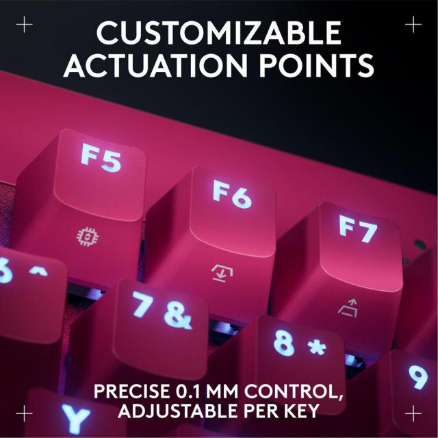 Геймърска механична клавиатура Logitech G Pro X RAPID TKL, Switch Magenta Tactile, USB
