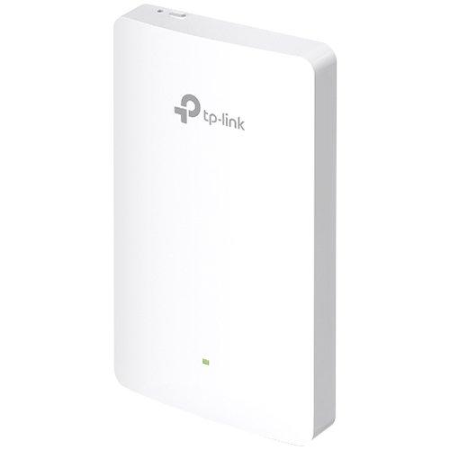 Точка за достъп TP-Link EAP615GP-Wall, AX1800 Wall Plate WiFi 6 Access Point, 2.4GHz (574Mpbs)/ 5GHz (1201Mbps), 2x 10/100/1000 RJ45, 1x GPON, 1x FXS