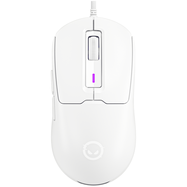 Мишка Lorgar MSA10, Ultralight Wired Gaming Mouse Advanced, оптична (12 000 dpi), 6 бутона, USB, Бяла