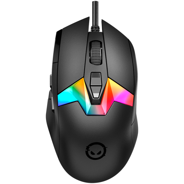 Мишка Lorgar MSP80, оптична (26 000 dpi), 10 бутона, PAW3395 сензор, 8000Hz Polling Rat, USB, Черна