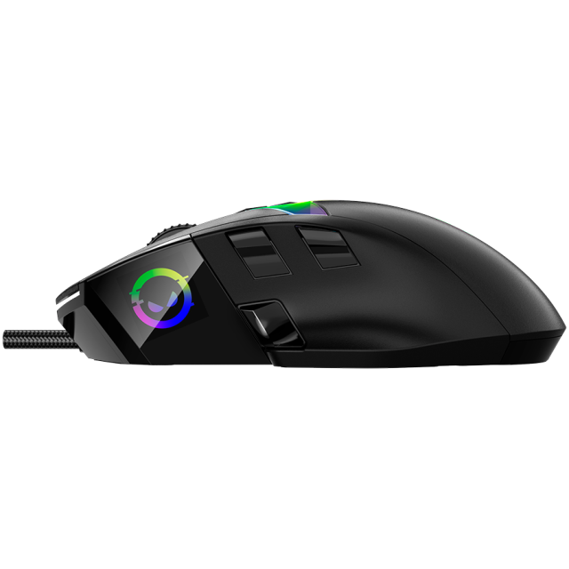 Мишка Lorgar MSP80, оптична (26 000 dpi), 10 бутона, PAW3395 сензор, 8000Hz Polling Rat, USB, Черна