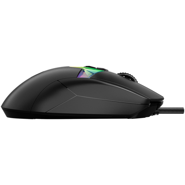 Мишка Lorgar MSP80, оптична (26 000 dpi), 10 бутона, PAW3395 сензор, 8000Hz Polling Rat, USB, Черна