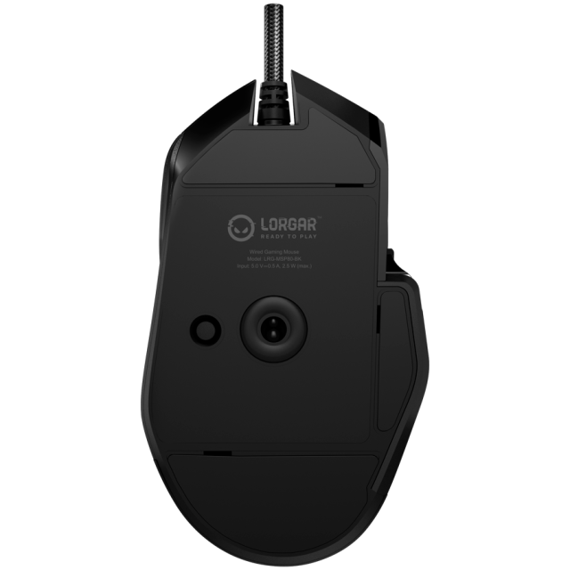 Мишка Lorgar MSP80, оптична (26 000 dpi), 10 бутона, PAW3395 сензор, 8000Hz Polling Rat, USB, Черна