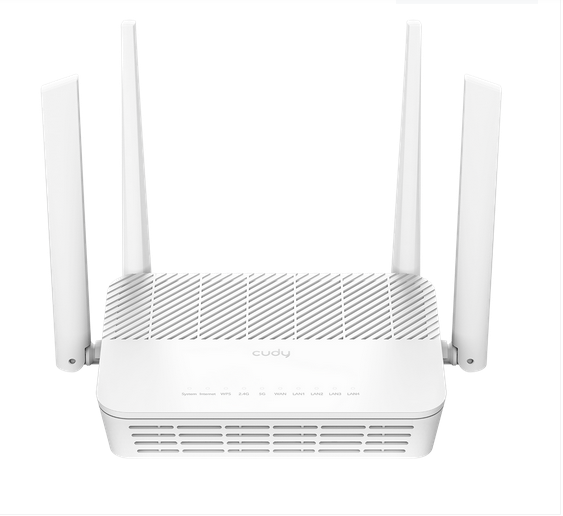 Рутер Cudy WR3000H, AX3000, 2.4/5 GHz, 574 + 2402 Mbps, LAN: 4 x 10/100/1000 Mbps, WAN: 1 x 10/100/1000 Mbps 