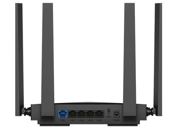 Рутер Cudy WR3600H Dual-Band Wi-Fi 7, 2.4/5 GHz, 688 + 2882 Mbps, LAN: 4 x 10/100/1000 Mbps, WAN: 1 x 10/100/1000/2500 Mbps 