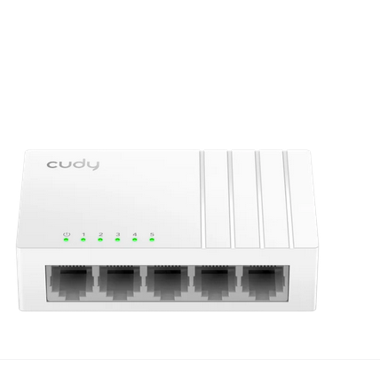 Суич Cudy GS105U, 5x 10/100/1000, Auto-MDI/MDIX, USB-C