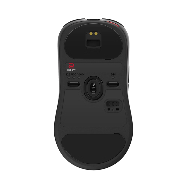 Геймърска мишка ZOWIE FK2-DW 4K, Wireless, оптична (3 200 dpi), 6+1 бутона, Черна