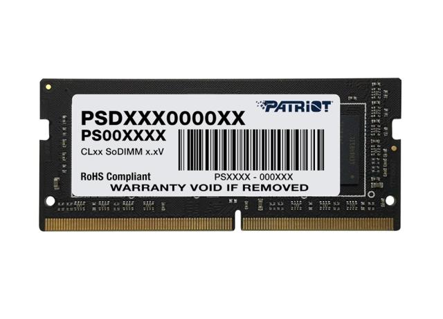 Памет  Patriot Signature 8GB DDR4 2666MHz, SO-DIMM,1.2V