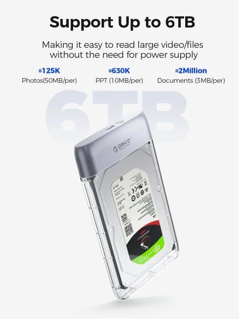 Кутия Orico TX25C3 HDD / SSD 2.5" (6.35 cm), USB Type-C 5Gbps