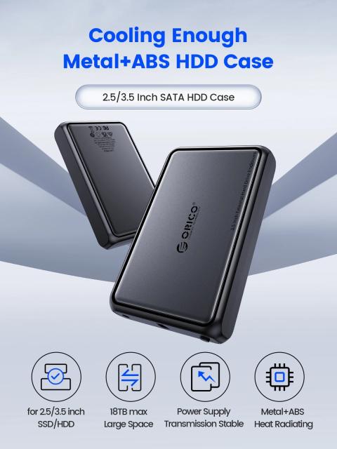 Кутия Orico DDL35-U3 HDD 3.5" (8.89 cm), USB (A) Black