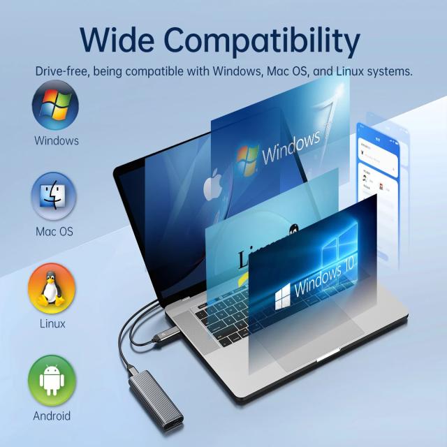 Кутия Orico AM2C3-G2 SSD M.2 NVMe, Aluminium. USB-A /Type-C 